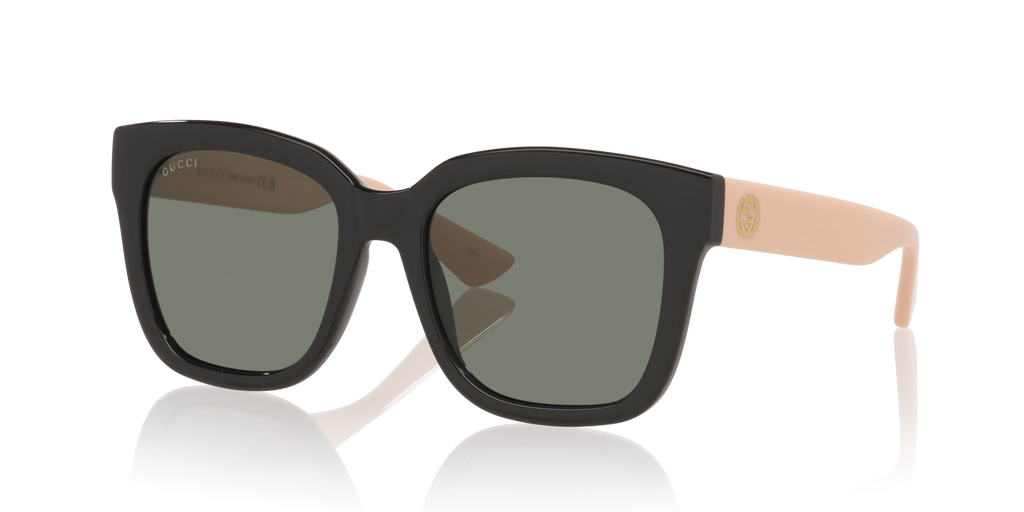 Gucci GG1338S Rectangle Sunglasses - Black Shiny