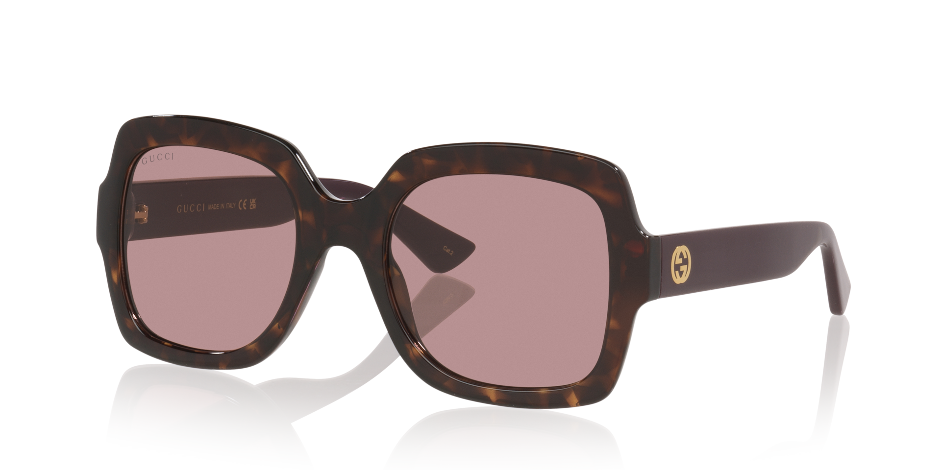 Gucci GG1337S Rectangle Sunglasses - Tortoise