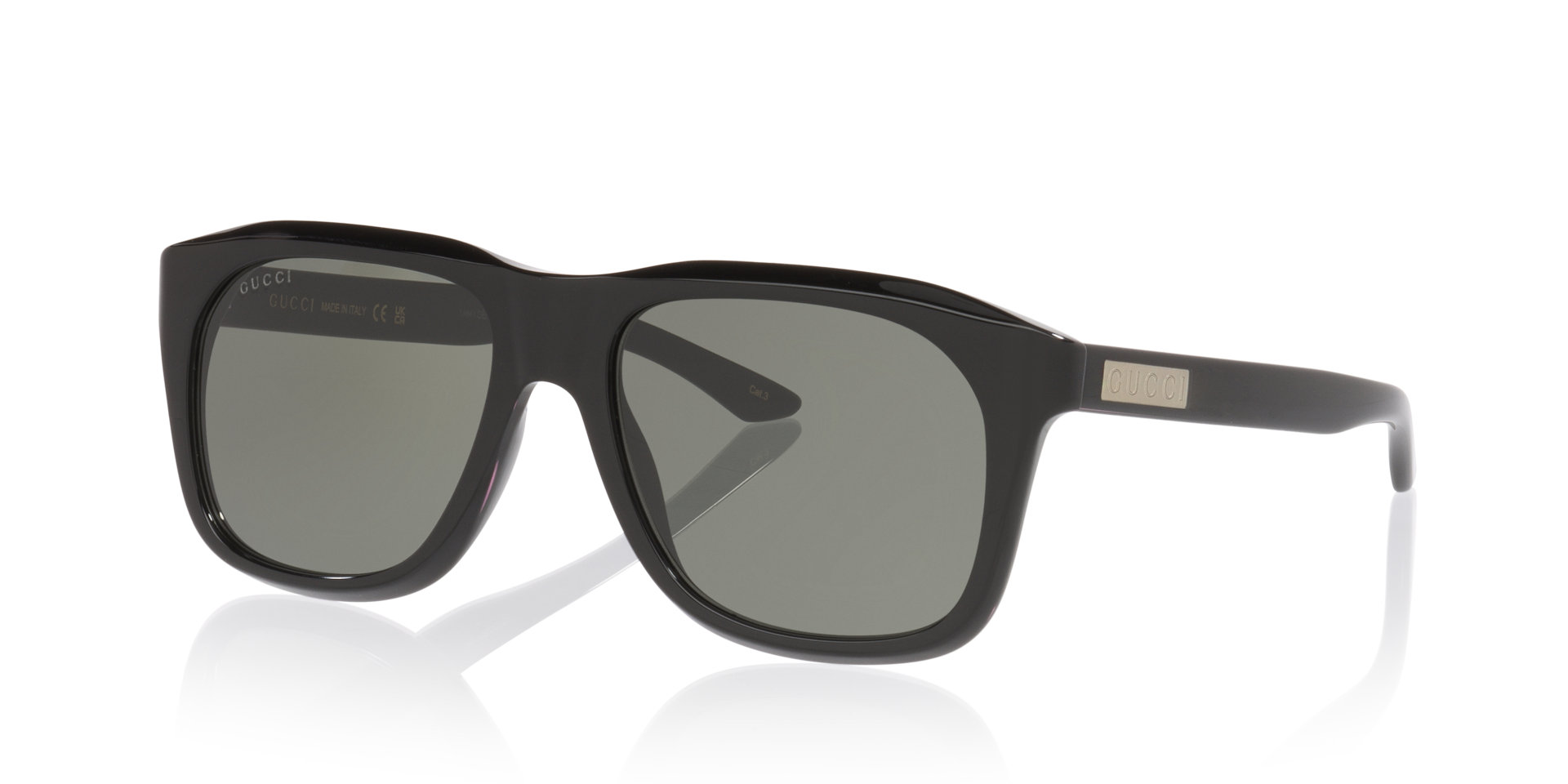 Gucci GG2077S Rectangle Sunglasses - Black