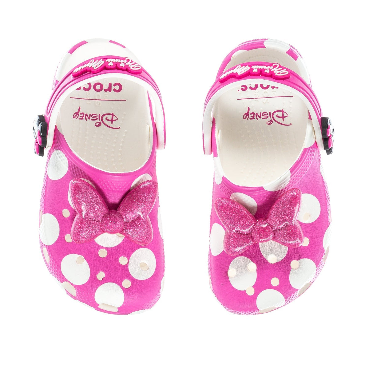 Crocs Toddler Minnie Mouse Classic Clog - Pink / White