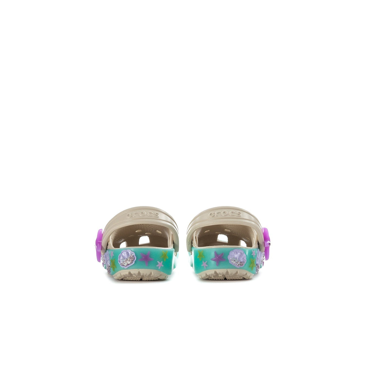 Crocs Toddler Frappe Shells Classic Fun Lab Clog - Cream / Sage